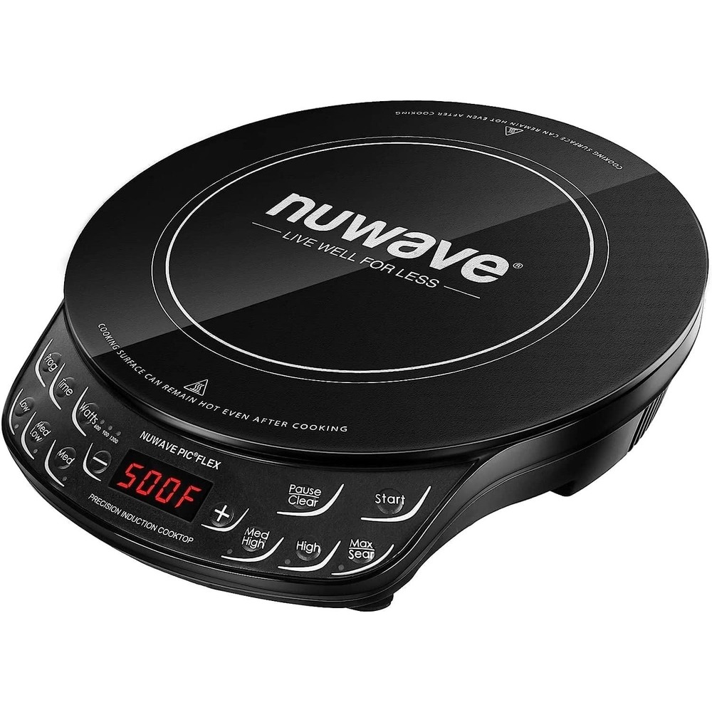 Nuwave Precision Induction Cooktop 1300W Black Portable Kitchen Burner